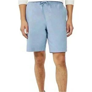 Free Assembly Men's Azure Blue Cotton E-Waist Utility Drawstring Shorts w Pocket